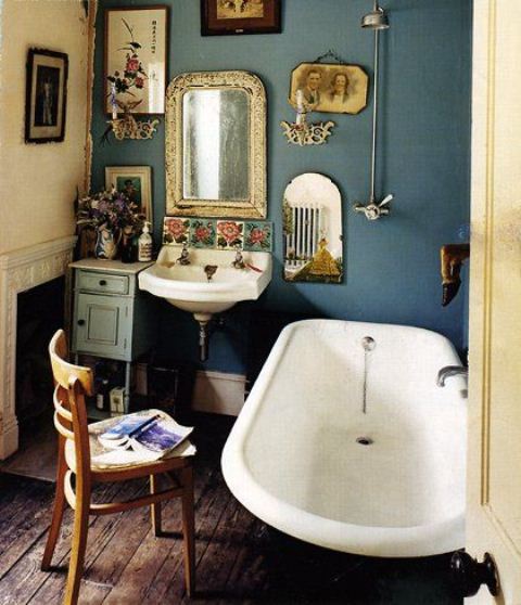 Ornate Mirrors Add Eclectic Personality Above the Sink