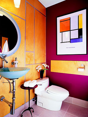 Wooden Wall Panels Frame a Modern Art Piece