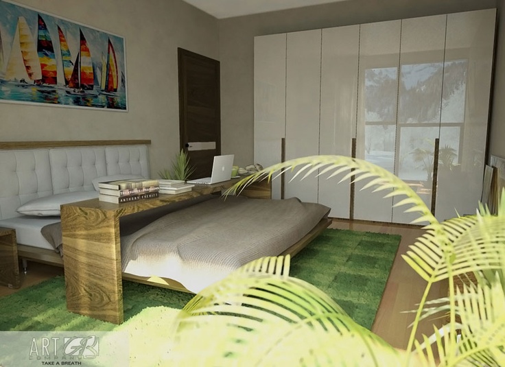 Wooden Tabletop Extends Over Bed for Workspace
