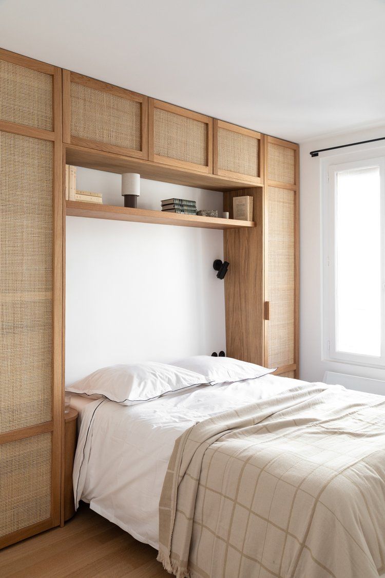 Incorporate Natural Texture With Cane Inlay Cabinetry