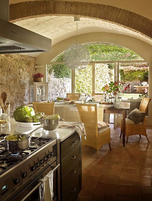 Incorporate Wicker Chairs for Natural Dining Texture