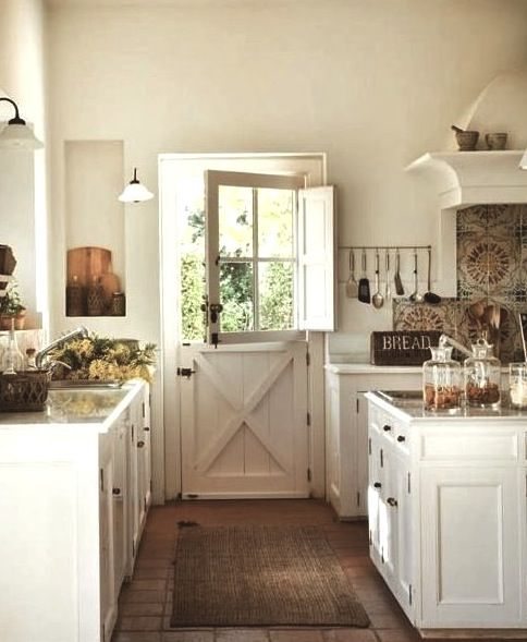 White Dutch Door With X-Braced Panels