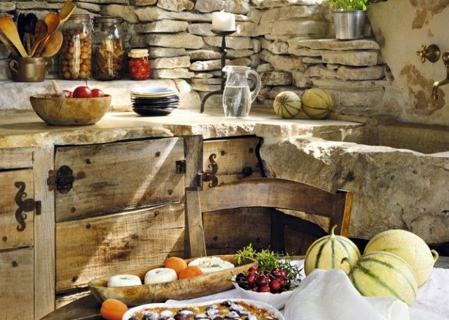 Select Rustic Wooden Cabinets with Iron Hardware