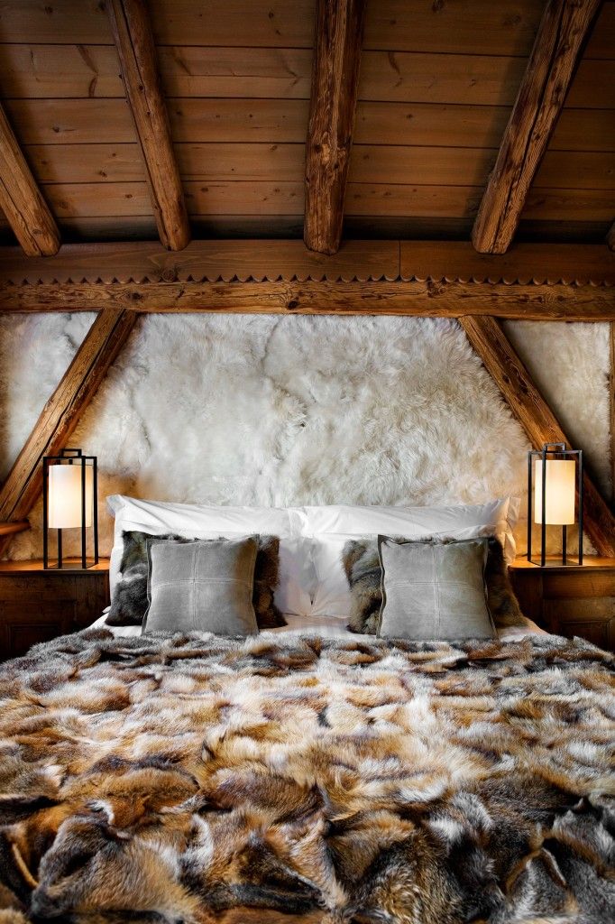 Soften Your Headboard Wall with a Sheepskin Panel