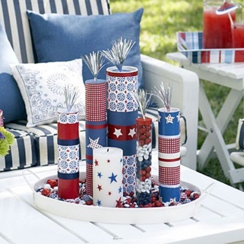 Paper-Wrapped Tubes Mimic Festive Fireworks