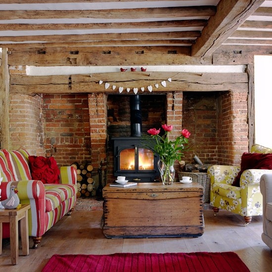 Antique Wooden Chest as a Rustic Coffee Table