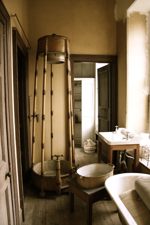 Freestanding Shower System With Wooden Frame