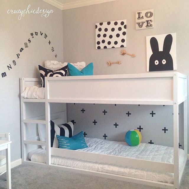 Black Cross Decals Add a Graphic Backdrop to the Bunk