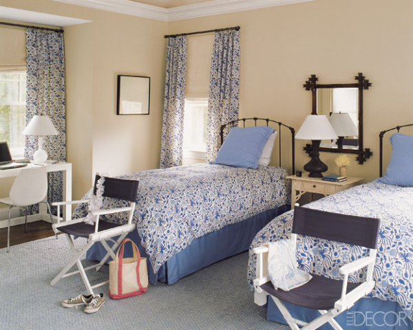 Unify the Room With Blue and White Floral Bedding