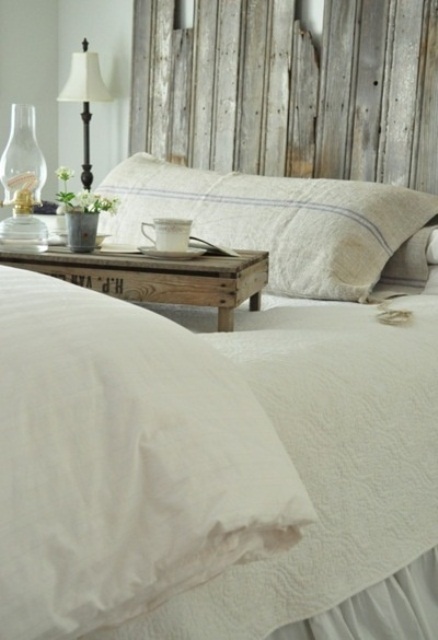Wooden Crate Bedside Table Adds Rustic Charm