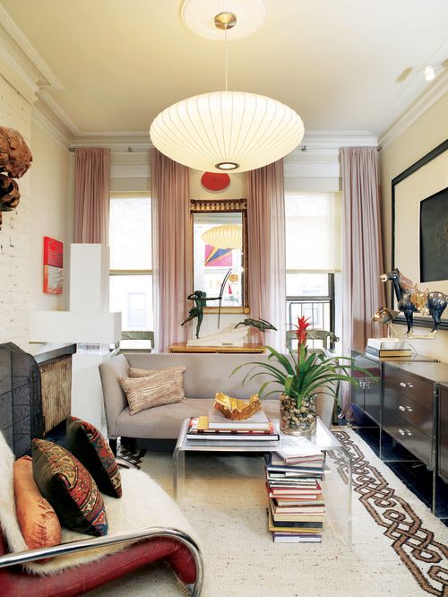 Clear Acrylic Coffee Table With Stacked Books For Height