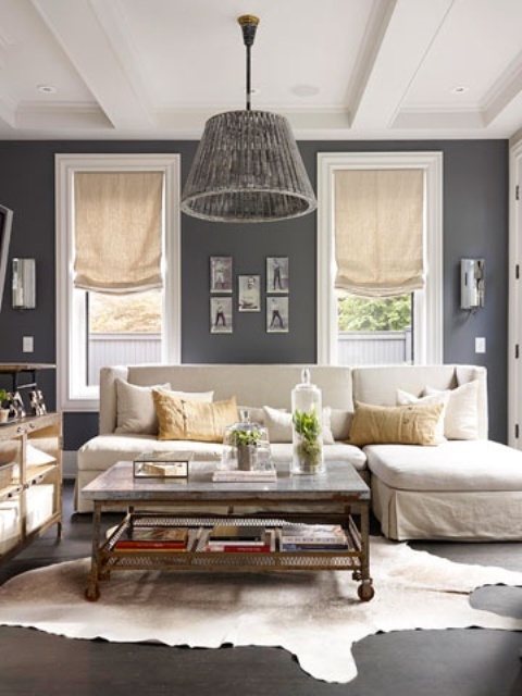 Woven Pendant Light Adds Natural Texture Above Seating