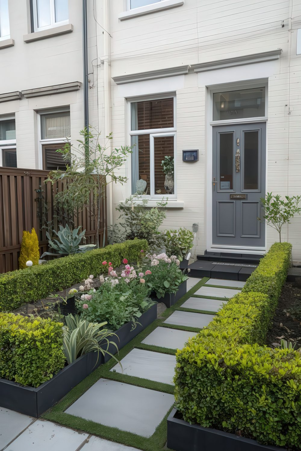 Modern Rectangular Planters for Layered Flower Displays