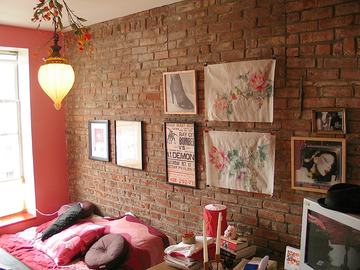 Fabric Art Panels Hung With Clips Add Softness
