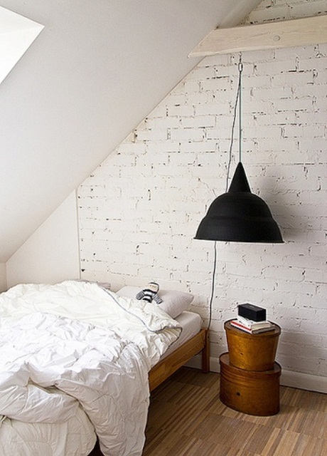 Stacked Wooden Tins Create Quirky Bedside Tables