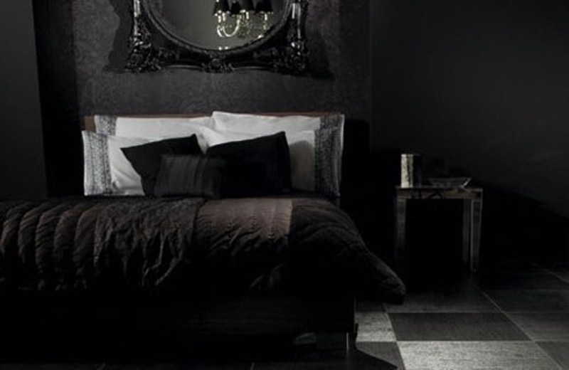 Textured Black Bedding Adds Richness