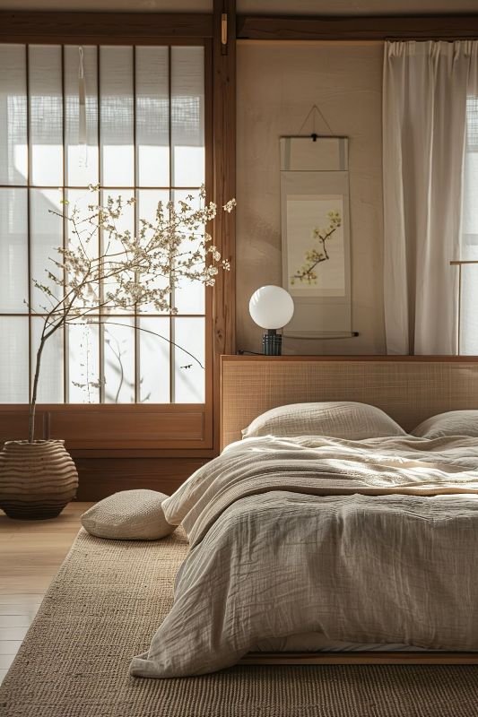 Woven Cane Headboard Adds Natural Texture to Your Bed