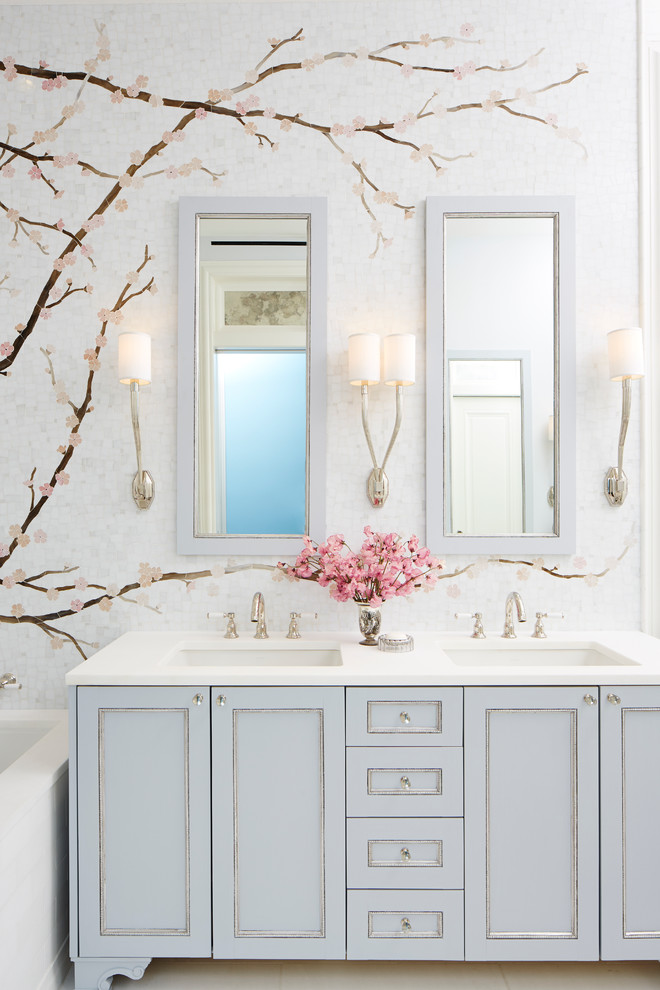Adorn Walls with Mosaic Cherry Blossoms