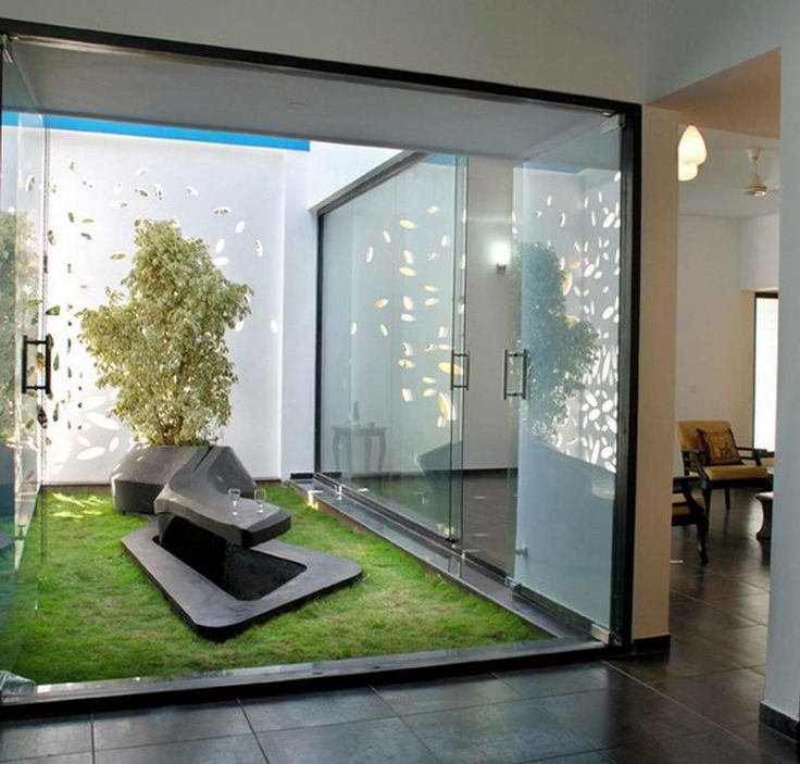 Sculptural Water Feature with Built-In Seating