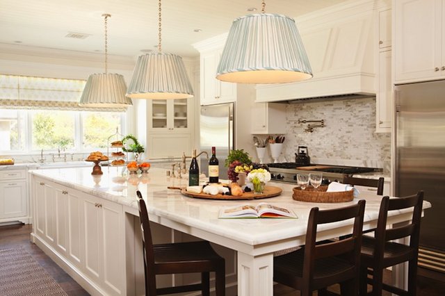 Marble Island with Integrated Seating for Casual Dining