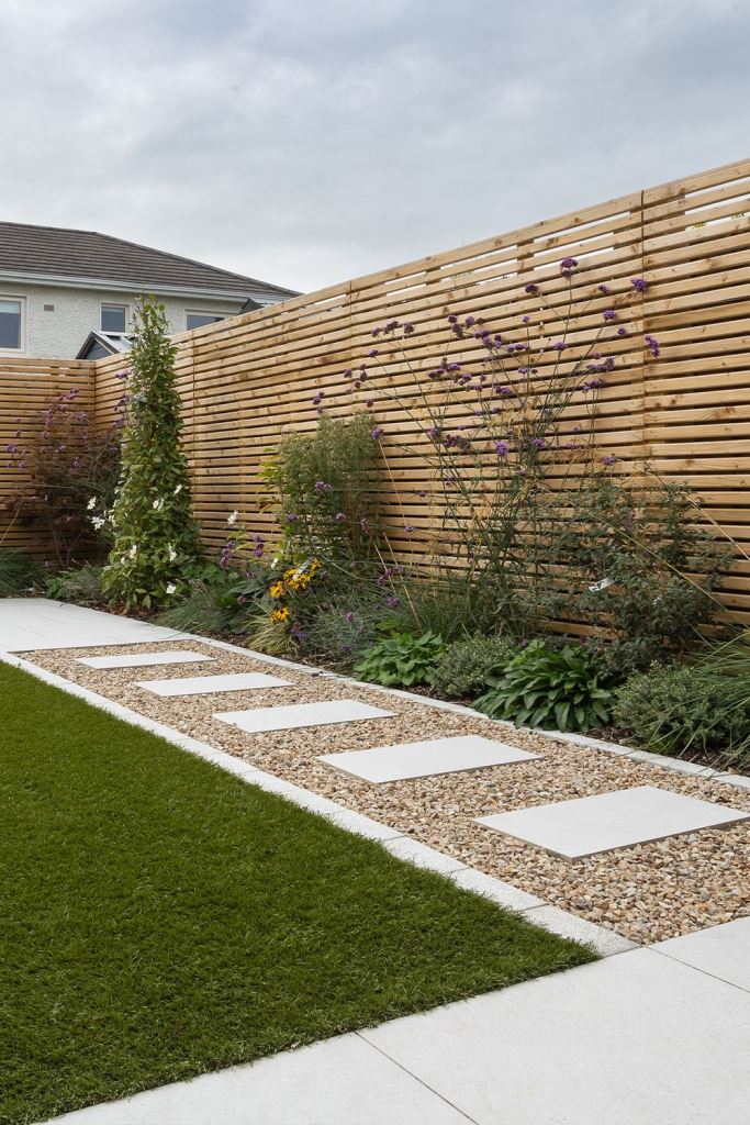 Define a Modern Path with Gravel and Rectangular Pavers