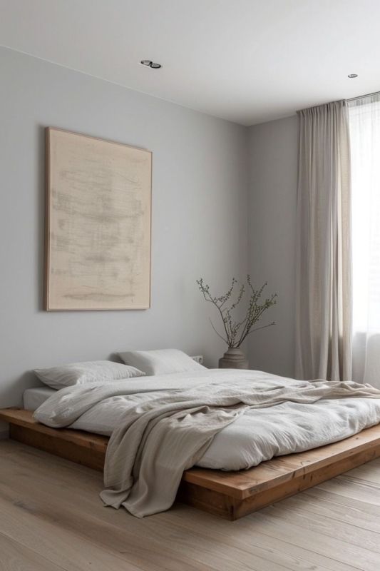 Anchor the Room With a Large Wooden Platform Bed Frame