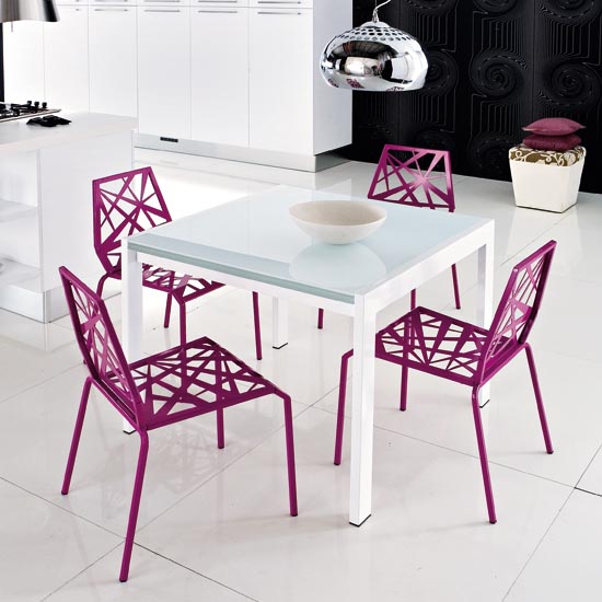 Geometric Back Chairs for Playful Structure in Your Dining Set