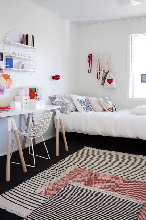 Layer Striped Rugs for Cozy Texture