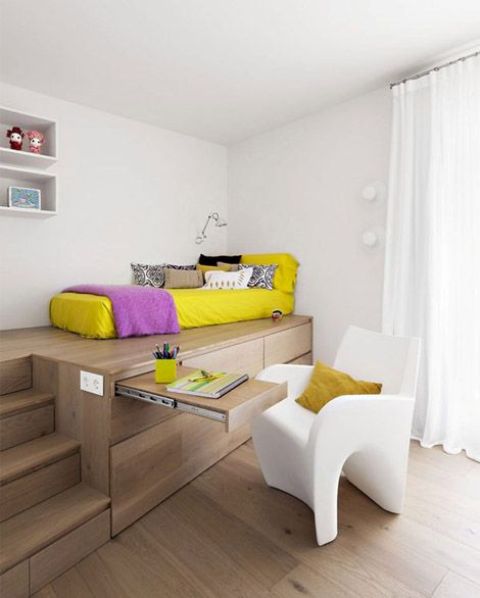 Pull-Out Desk Surface for Instant Workspace