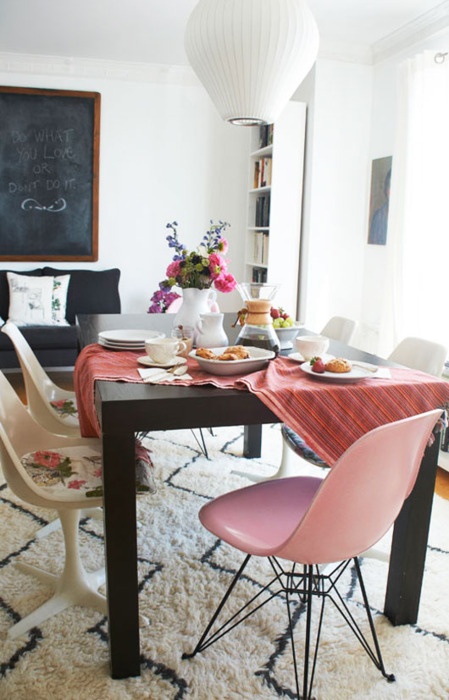 Patterned Seat Cushions Add Softness to Modern Chairs