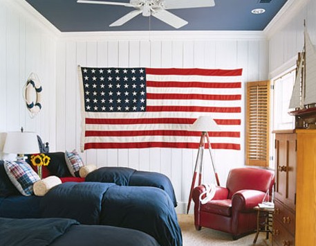 Large American Flag as a Bold Wall Statement