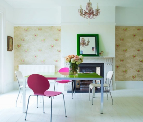 Playful Pops of Color with Bright Pink Chairs