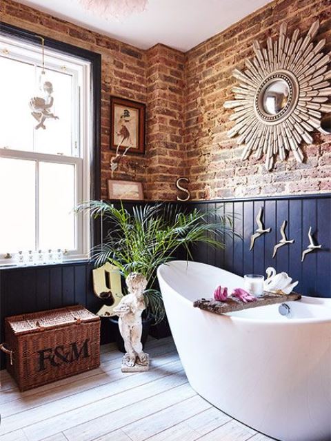 Sunburst Mirror Adds a Dramatic Focal Point