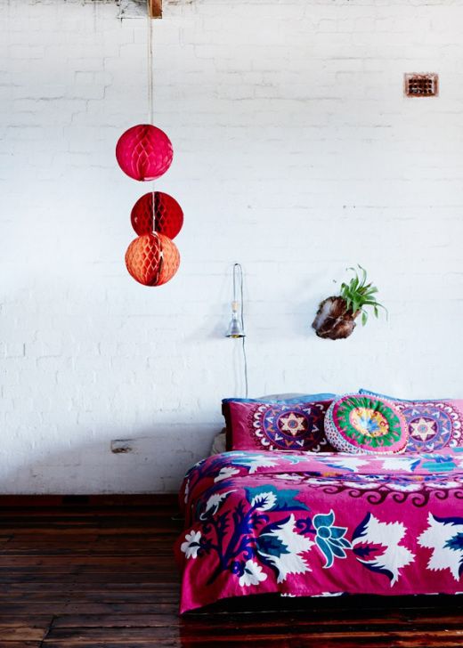 Hanging Paper Lanterns Add Festive Color and Dimension
