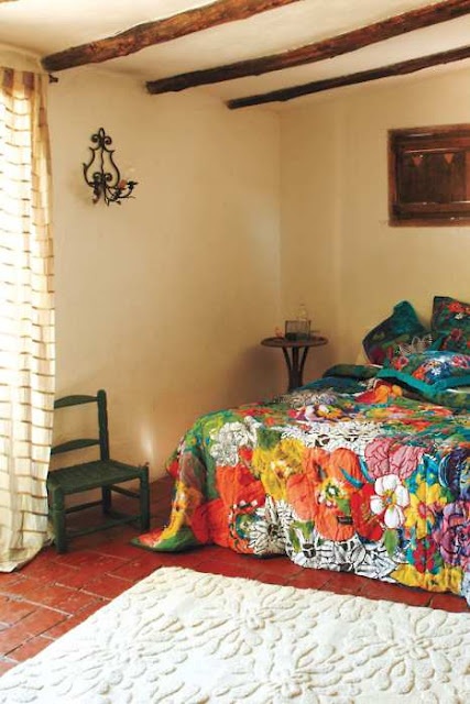 Layer a Bold Floral Patchwork Quilt for Maximalist Color