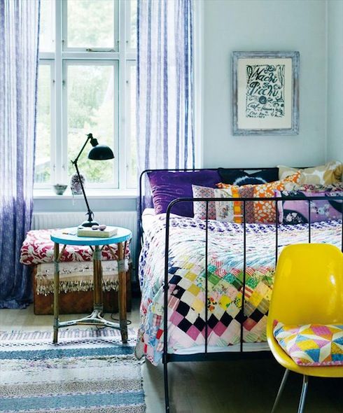 Layer Your Bed with a Colorful Patchwork Quilt