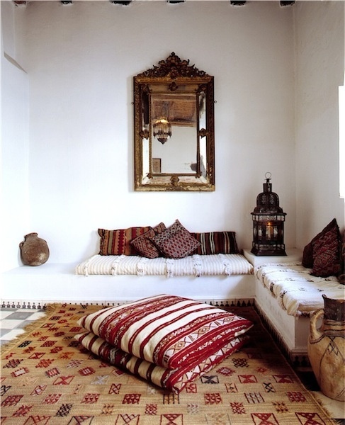 Amplify Lantern Light with an Ornate Gold Mirror