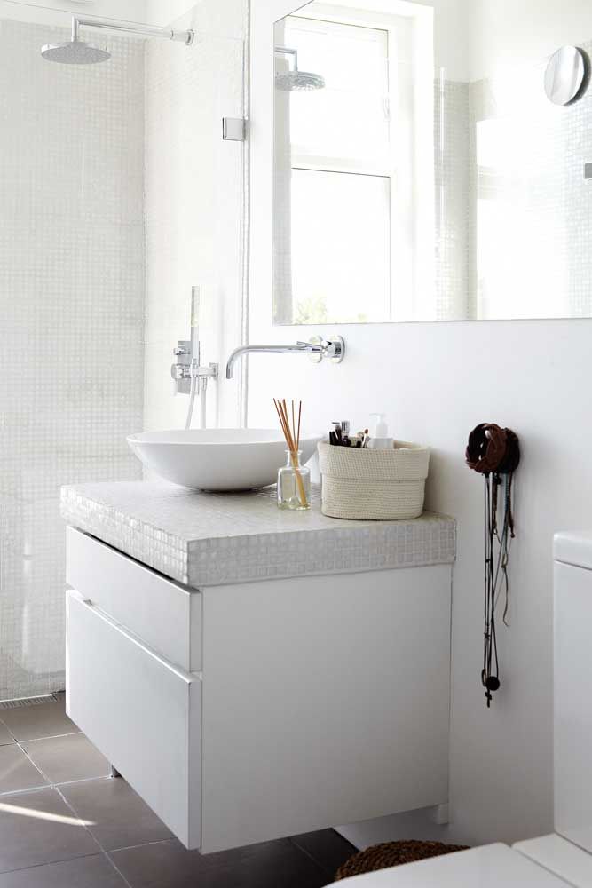 Woven Basket Organizes Makeup Brushes and Toiletries