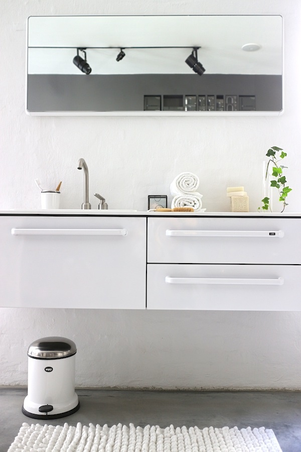 Slim White Pedal Bin Keeps Floor Space Clear