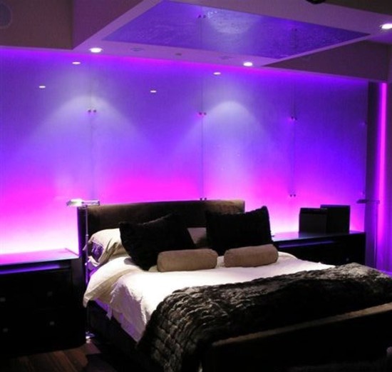 Backlit Frosted Glass Wall Creates a Soft, Diffused Glow