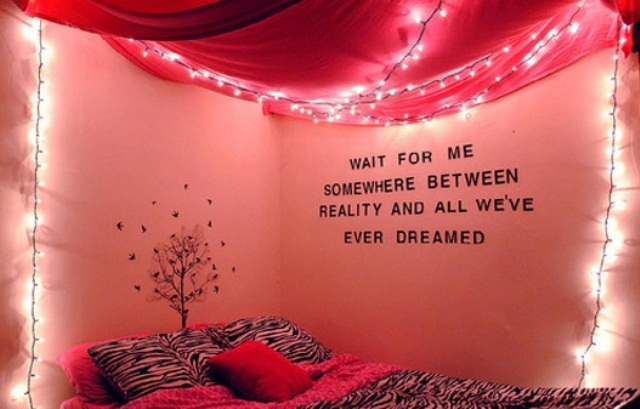 Frame a Fabric Canopy with String Lights