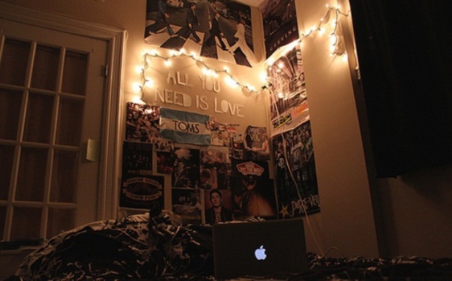 Frame a Poster Collage with String Lights