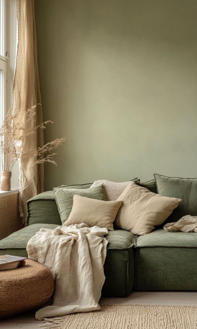 Textured Throw and Pillows Add Cozy Layers