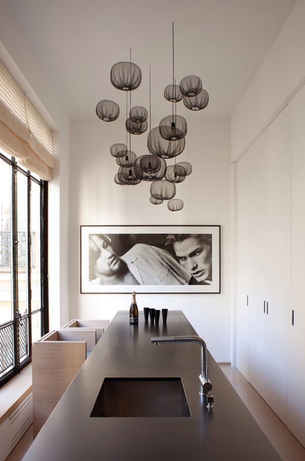 Mesh Pendant Lights Create a Cloud of Soft Illumination