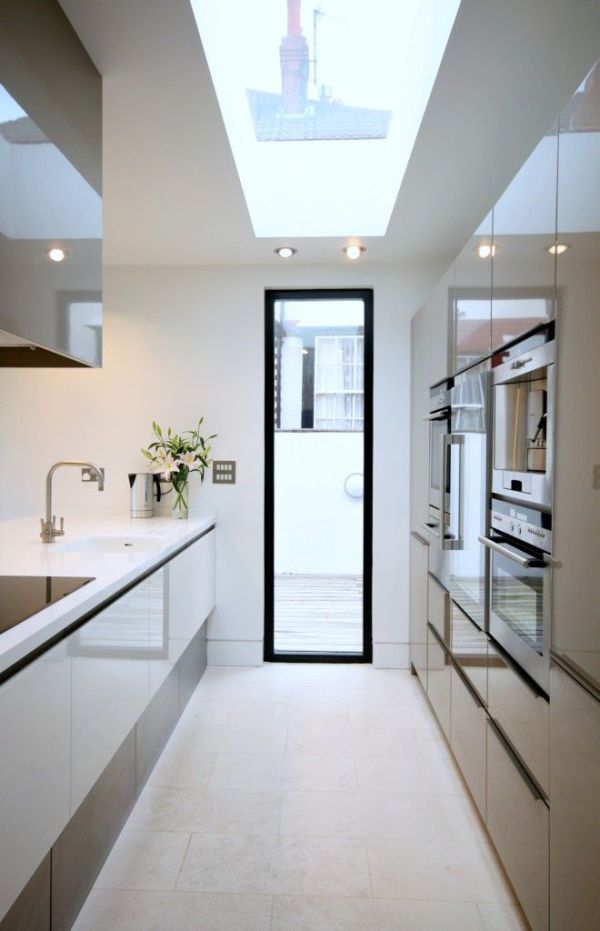 Tall, Narrow Window Frames an Outdoor View