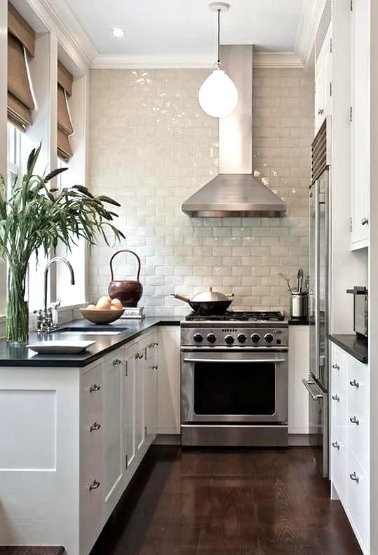 White Subway Tile Backsplash Adds Subtle Shine