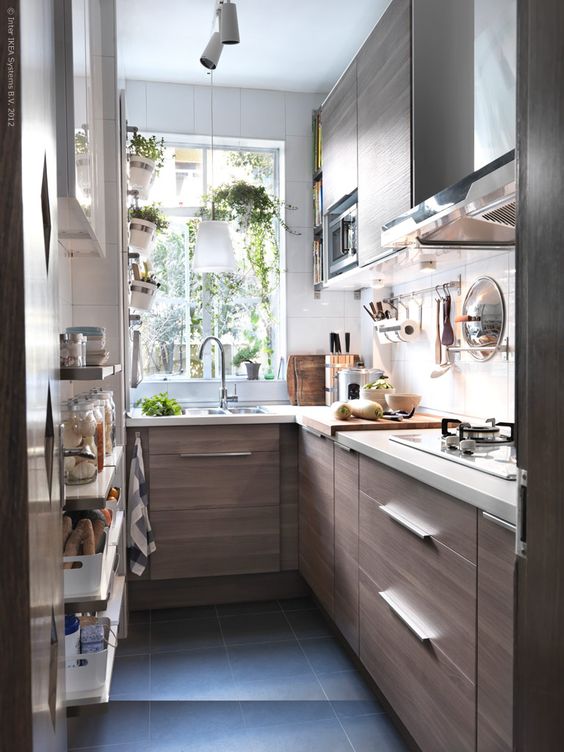 Vertical Planters Add Greenery Beside the Window