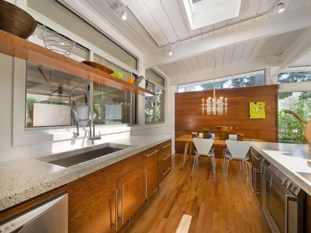 Define a Dining Nook with a Wood Panel Room Divider