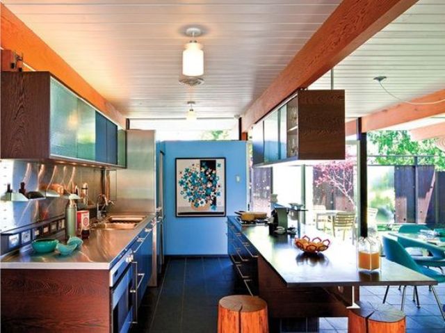 Conceal Clutter with Frosted Glass Cabinet Doors