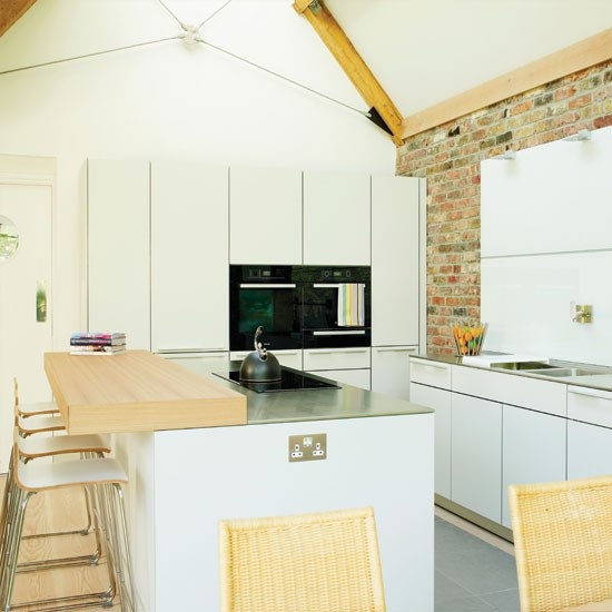 Extend Your Island with a Wood Breakfast Bar